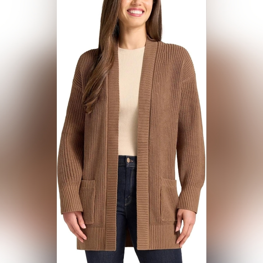 Max & Mia Women's 100% Cotton Cardigan Size XXL Camel Brown